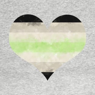 Agender Pride Heart - Watercolor T-Shirt